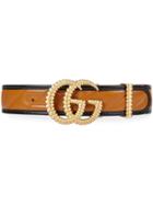 Gucci Double G Torchon Buckle Belt - Brown