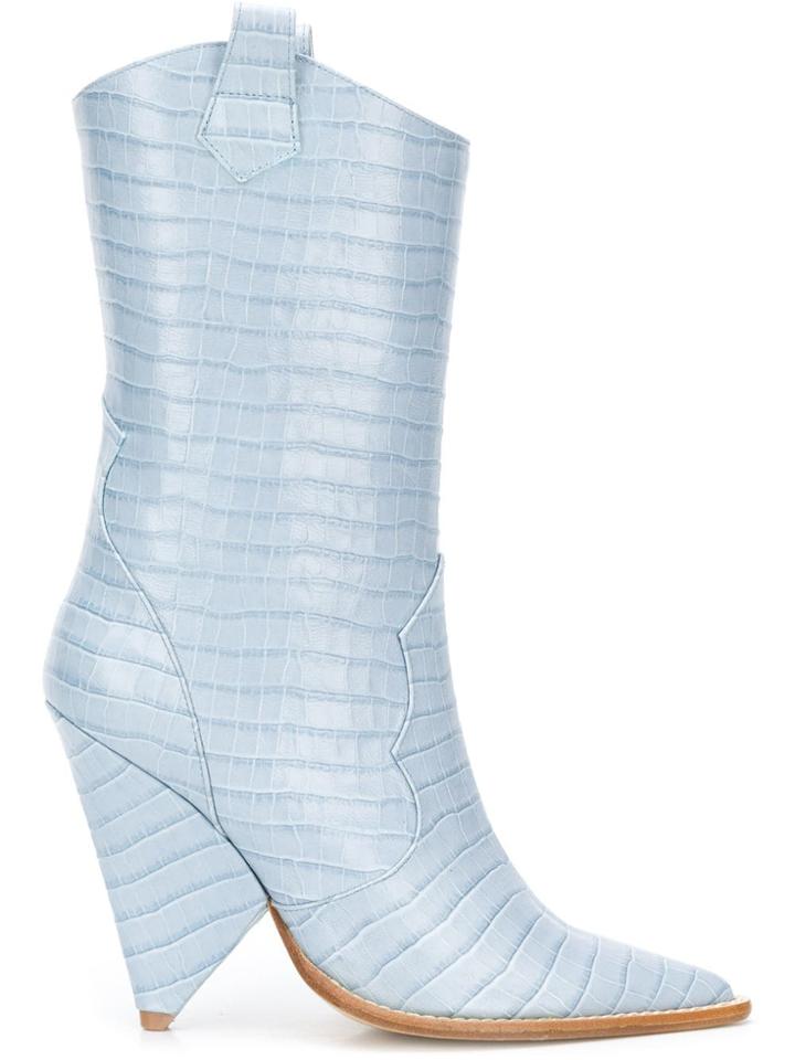 Aldo Castagna Tapered High Heel Boots - Blue