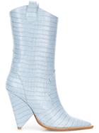 Aldo Castagna Tapered High Heel Boots - Blue