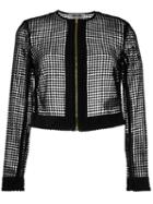 Diane Von Furstenberg Chain Lace Jacket, Women's, Size: 8, Black, Polyester/viscose/wool