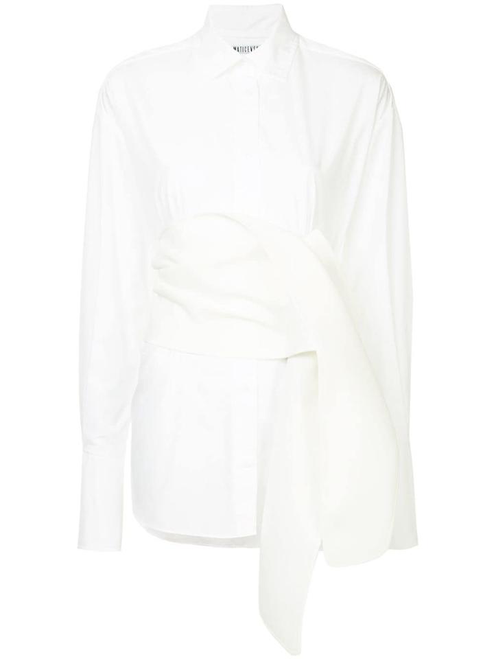 Maticevski Faithful Shirt With Cummerbund - White