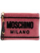 Moschino Logo Clutch Bag - Pink & Purple