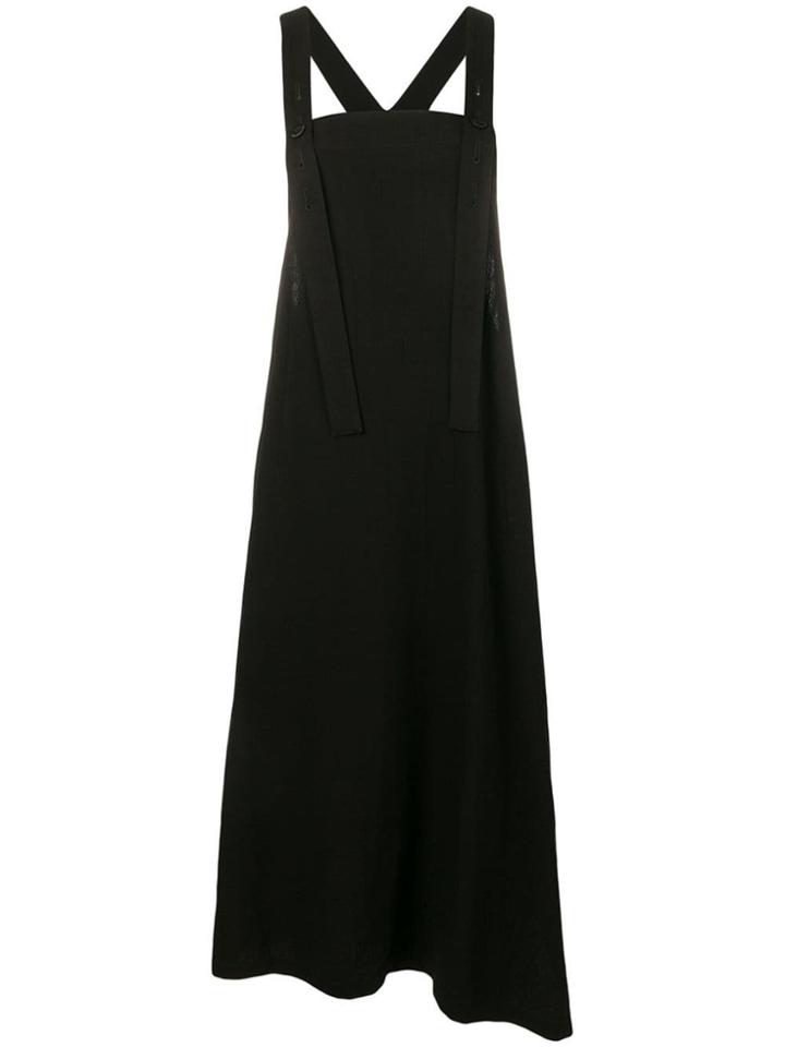 Y's Asymmetric Pinafore - Black