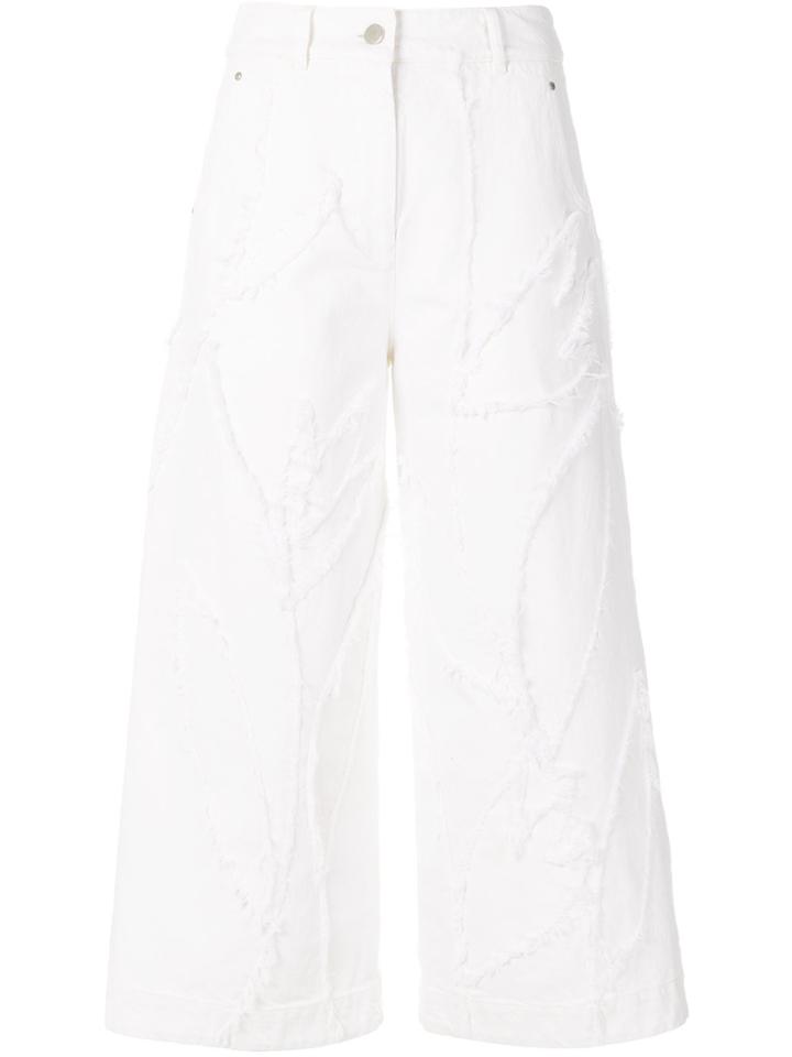Christian Wijnants Cropped Patchwork Jeans - White