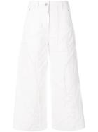 Christian Wijnants Cropped Patchwork Jeans - White