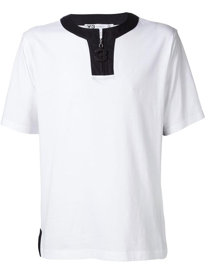 Y-3 Logo Zip Henley Top