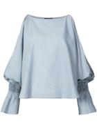 Nili Lotan Cold Shoulder Top - Blue
