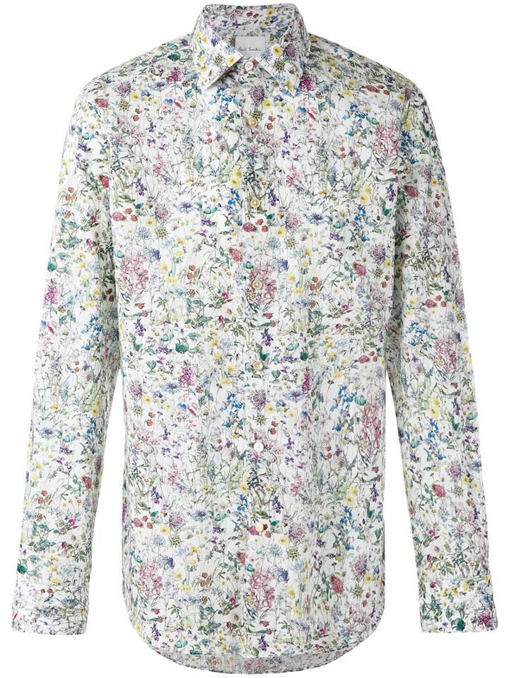 Paul Smith - Floral Print Shirt - Men - Cotton - 41, White, Cotton