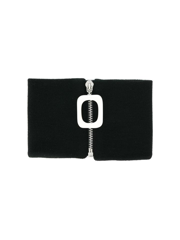 Jw Anderson Zip Neckband - Black