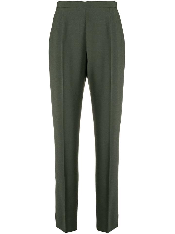 Moschino Vintage High Rise Tailored Trousers - Green