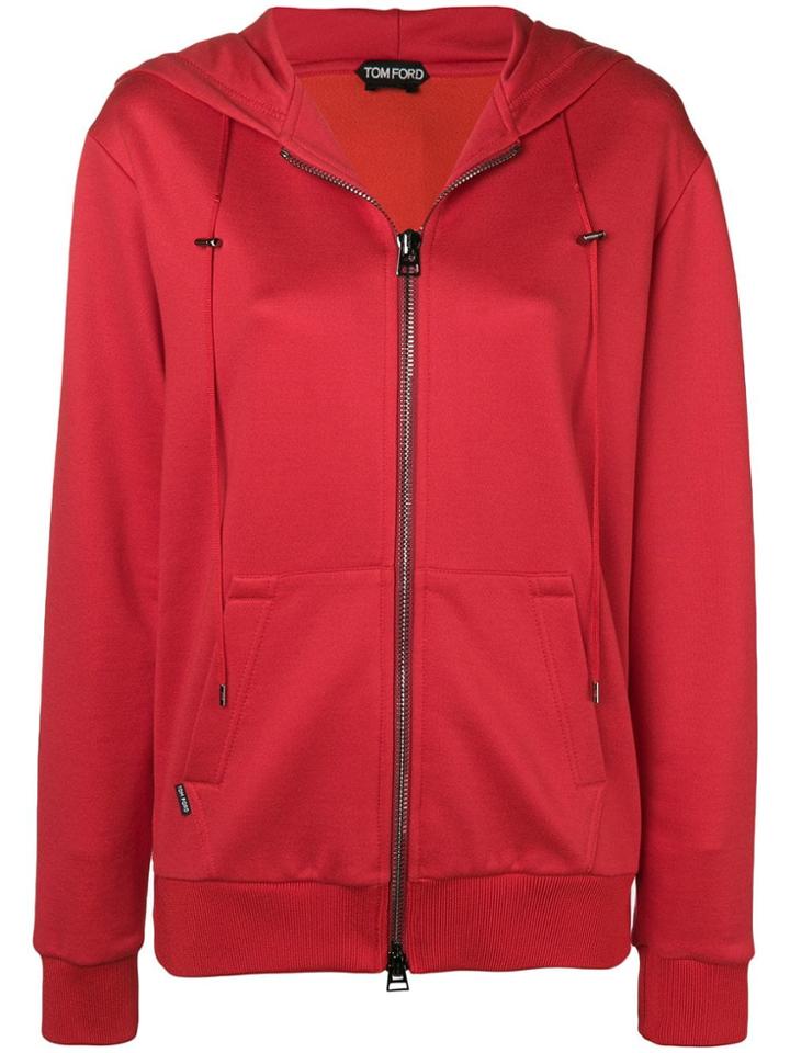Tom Ford Zip Up Sweatshirt - Red