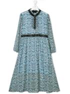 John Richmond Kids Paisley Print Dress - Blue