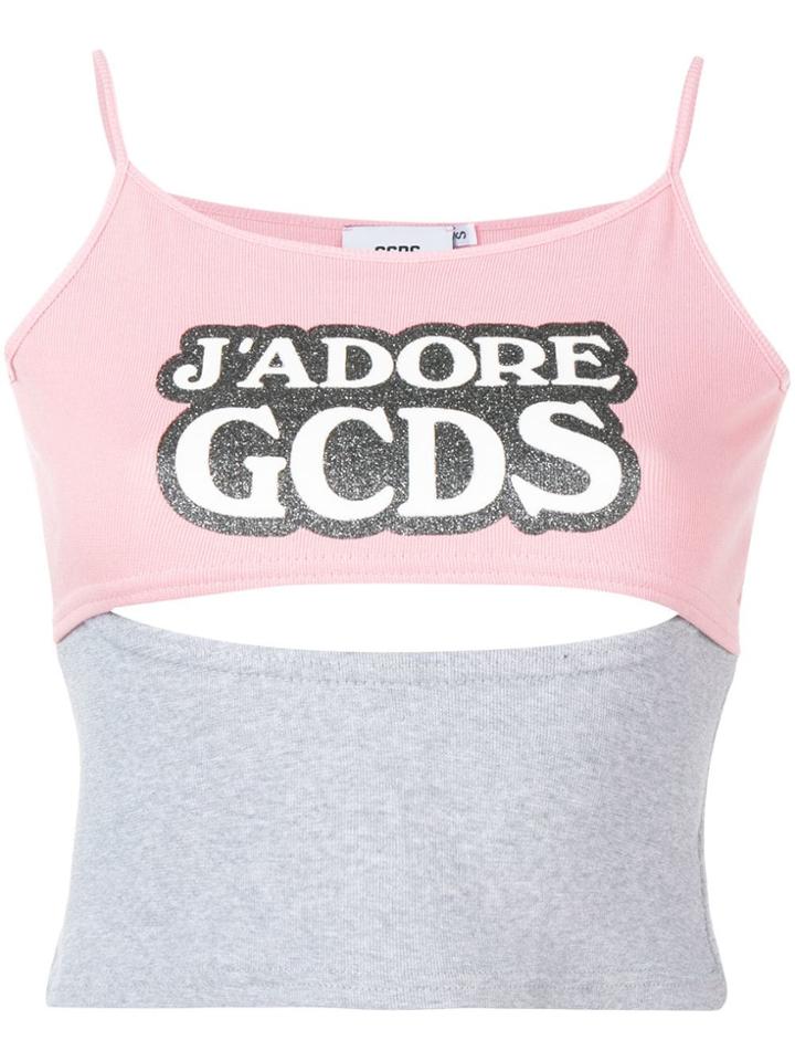 Gcds Cutout Tank Top - Pink