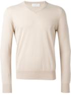 Ballantyne V-neck Pullover, Men's, Size: 48, Nude/neutrals, Cotton