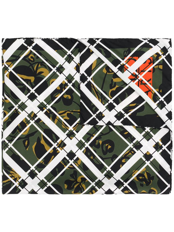 Kenzo Checked Scarf - Green