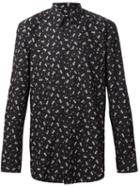 Givenchy Floral Print Shirt, Men's, Size: 39, Black, Cotton
