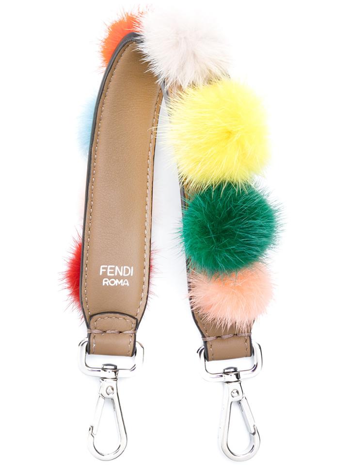 Fendi Mini Pom Pom Strap You - Multicolour