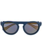 Moncler Eyewear Round Sunglasses - Blue
