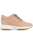 Hogan Printed Lace-up Sneakers - Nude & Neutrals