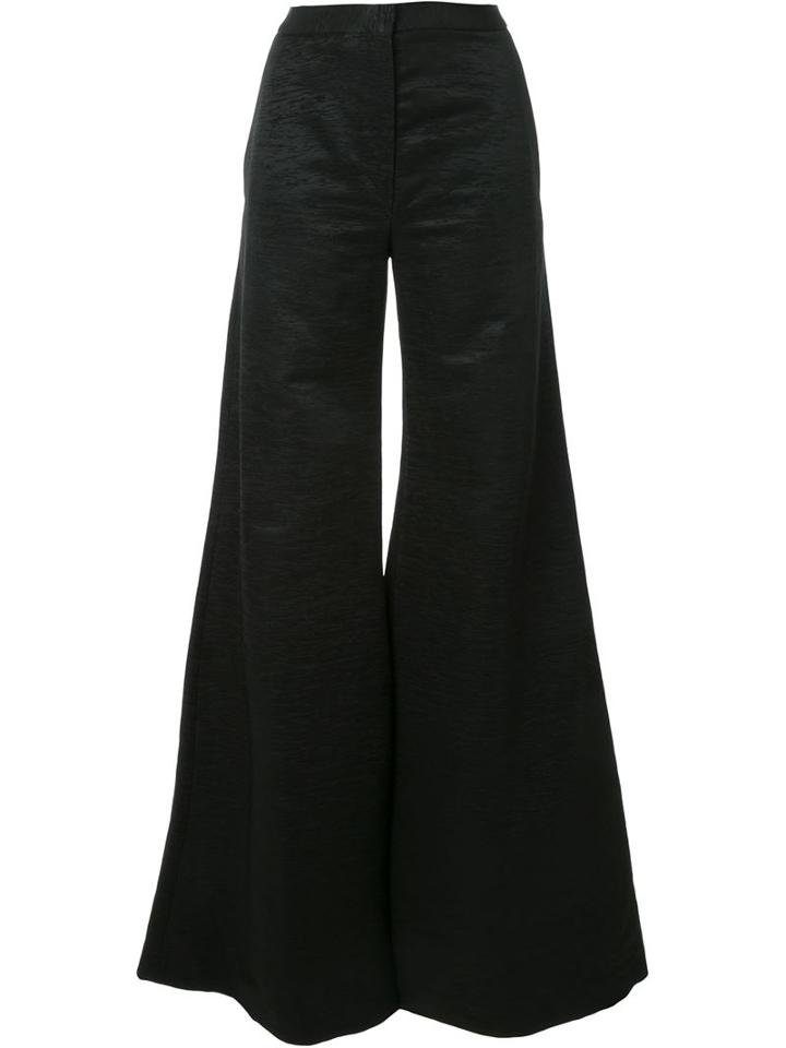 Gareth Pugh Flared Trousers, Women's, Size: 42, Black, Cotton/polyamide