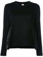 Comme Des Garçons Noir Kei Ninomiya - Pleated Side Sweatshirt - Women - Cotton/polyester - Xs, Black, Cotton/polyester
