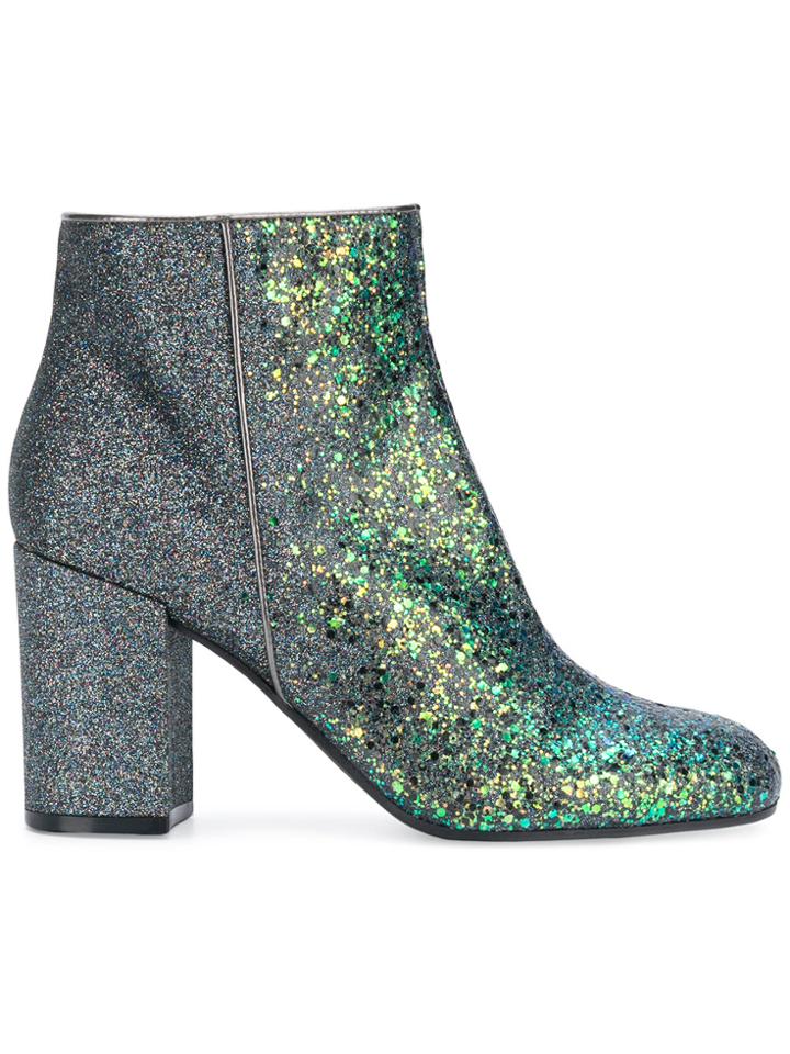 Pollini Chunky Heel Ankle Boot - Green