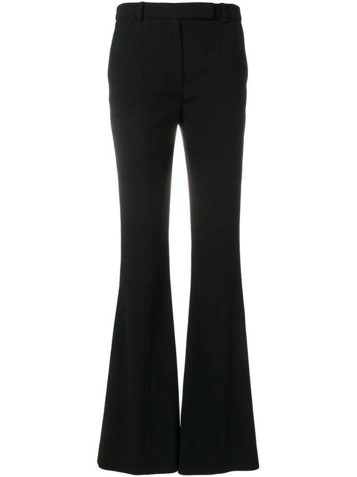 Paule Ka Slim Fit Flared Trousers - Black