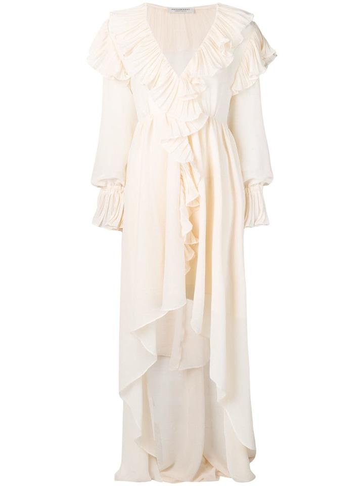 Philosophy Di Lorenzo Serafini Ruffle Trim Maxi Dress - Pink
