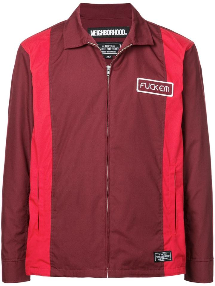Neighborhood Contrast Panels Jacket - Red