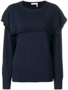 See By Chloé Ruffle Trim Sweater - Blue