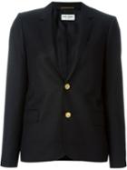 Saint Laurent Classic Casual Blazer, Women's, Size: 44, Black, Silk/wool