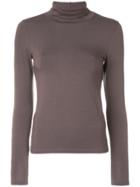 Le Tricot Perugia Roll Neck Sweater - Brown