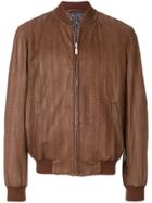 Brioni Long Sleeved Bomber Jacket - Brown