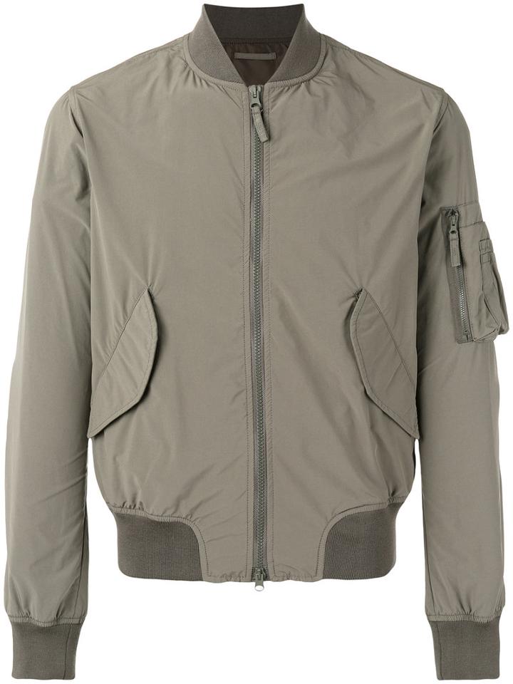 Aspesi Flap Pocket Bomber Jacket, Men's, Size: Xl, Green, Polyester/polyamide/spandex/elastane