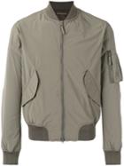 Aspesi Flap Pocket Bomber Jacket, Men's, Size: Xl, Green, Polyester/polyamide/spandex/elastane