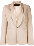 Christian Pellizzari Sleek Blazer, Women's, Size: 44, Nude/neutrals, Cotton/spandex/elastane/viscose