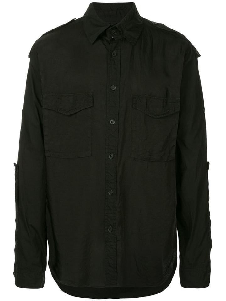 Yohji Yamamoto Military Style Shirt - Black