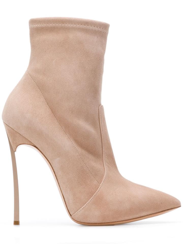 Casadei Pointed Ankle Boots - Neutrals