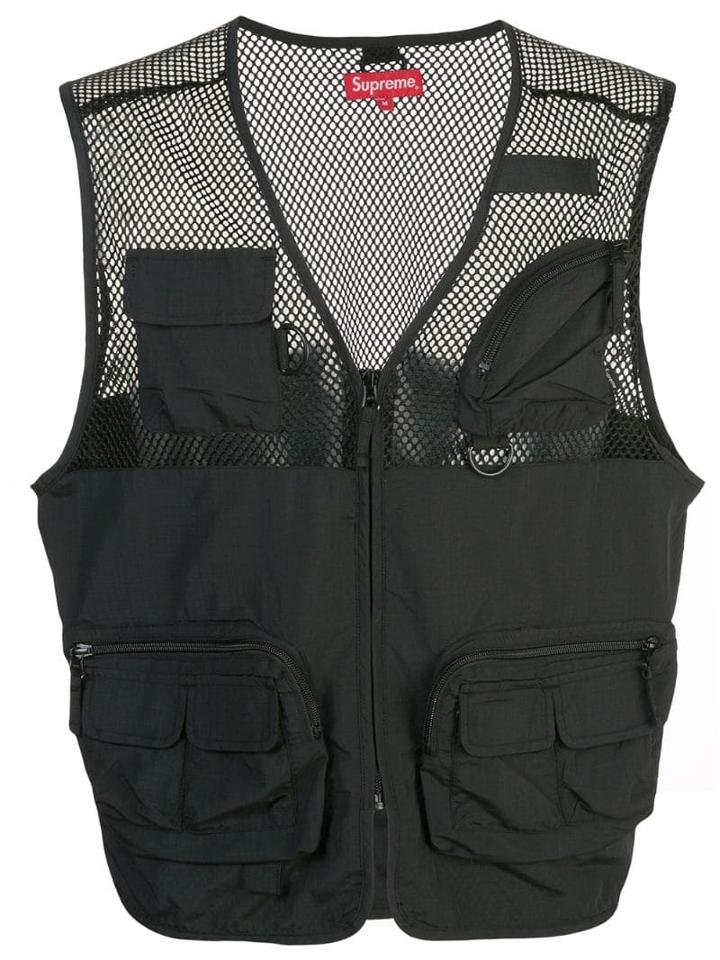 Supreme Half Mesh Utility Vest - Black