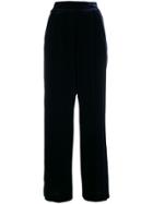Aspesi Velvet Wide-leg Trousers - Blue