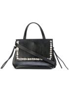 P.a.r.o.s.h. Tote Bag With Button Embellished Trim - Black