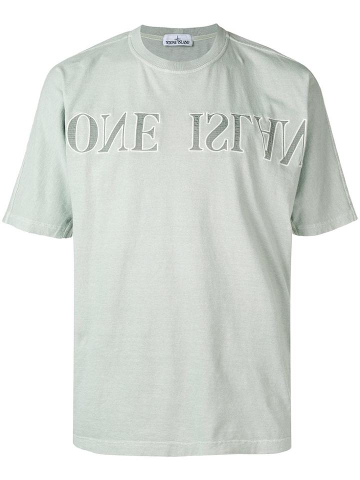 Stone Island Upside Down Logo T-shirt - Grey