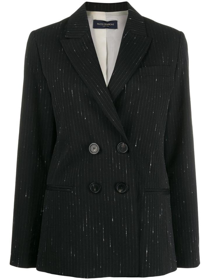 Piazza Sempione Classic Fitted Blazer - Black