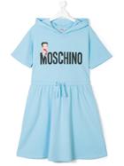 Moschino Kids Betty Boop Logo Print Dress - Blue
