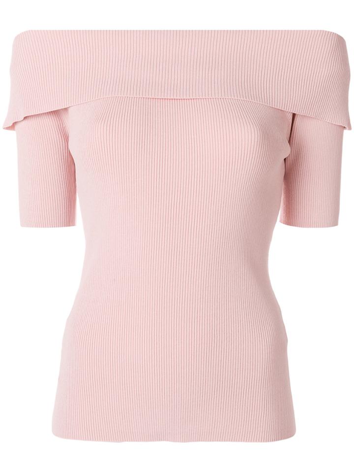P.a.r.o.s.h. Off Shoulder Sweater - Pink & Purple