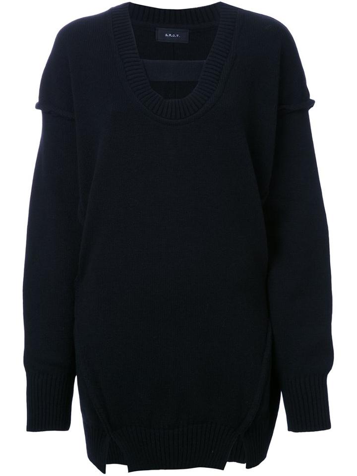 G.v.g.v. Raw Edge 'maiko' Blouse, Women's, Size: Xs, Black, Wool