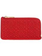 Loewe Top Zip Wallet - Red