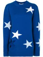 Givenchy Star Intarsia Knitted Jumper - Blue
