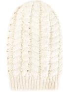 Ermanno Scervino Embellished Beanie, Women's, Nude/neutrals, Alpaca/enamel/glass