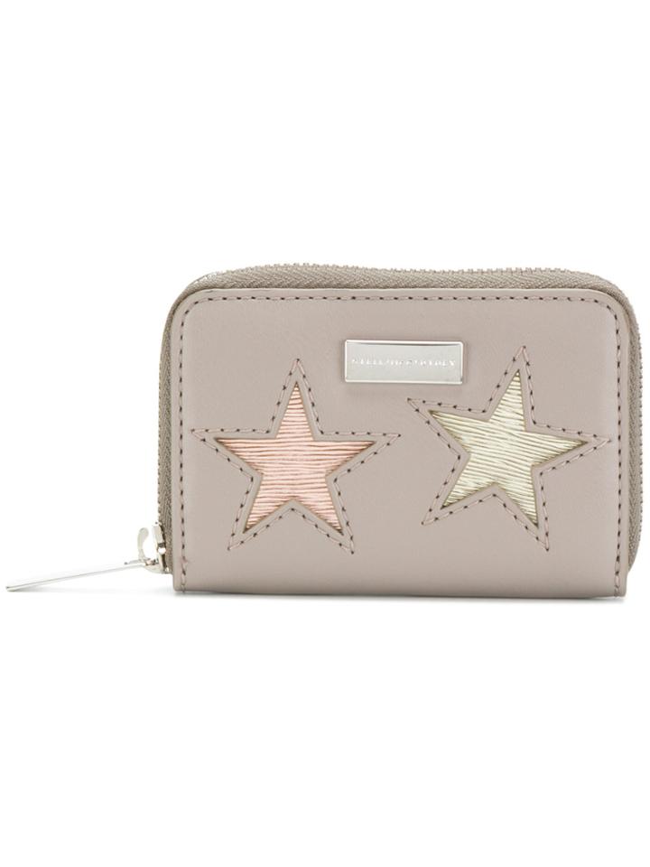 Stella Mccartney Stars Zip Cardholder - Grey